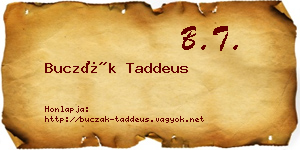 Buczák Taddeus névjegykártya